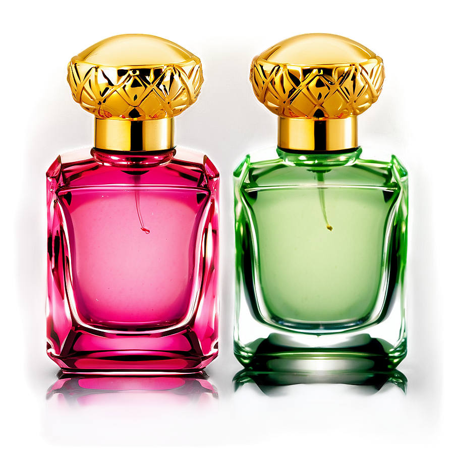 Colorful Perfume Bottle Set Png 06212024 PNG