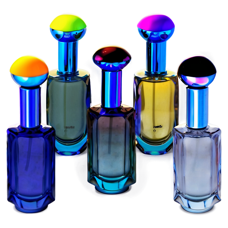 Colorful Perfume Bottle Set Png 5 PNG