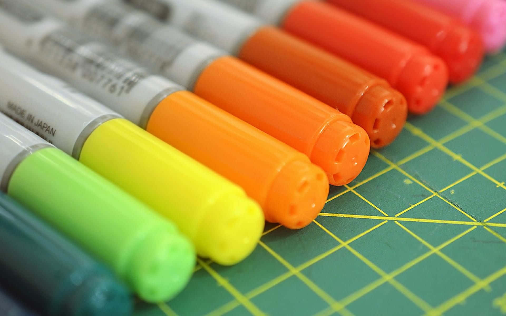Colorful Permanent Markers Wallpaper