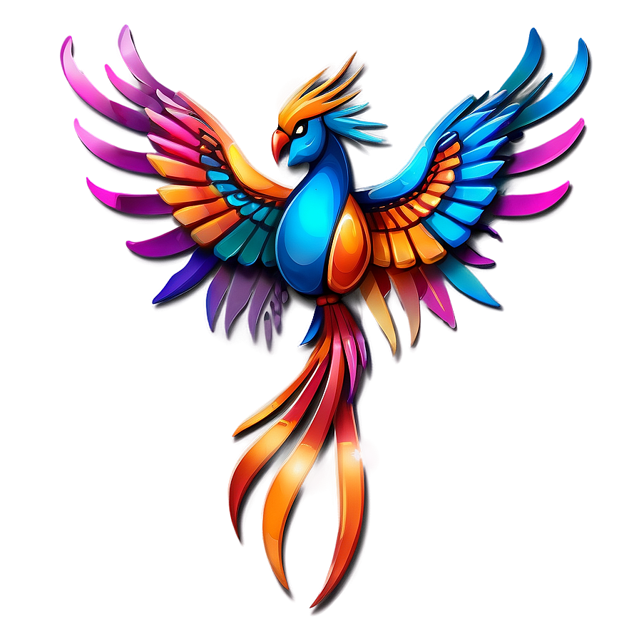 Download Colorful Phoenix Tattoo Png 67 | Wallpapers.com