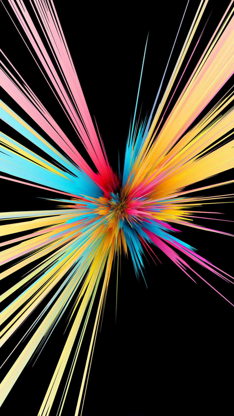A Colorful Burst Of Light On A Black Background Wallpaper