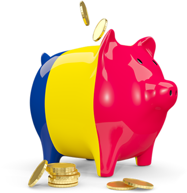 Colorful Piggy Bank Savings Concept PNG