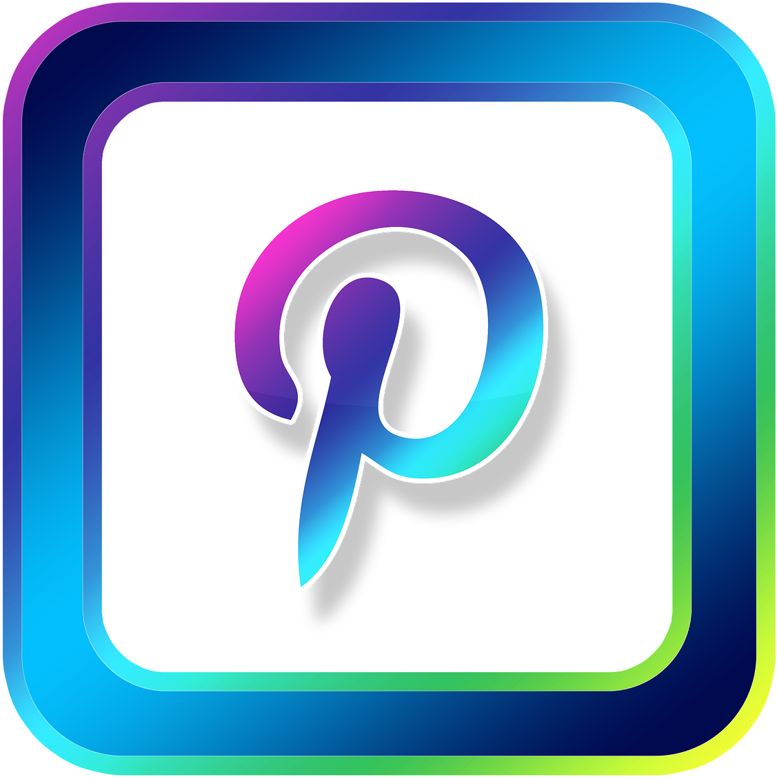 Colorful Pinterest Logo Icon PNG