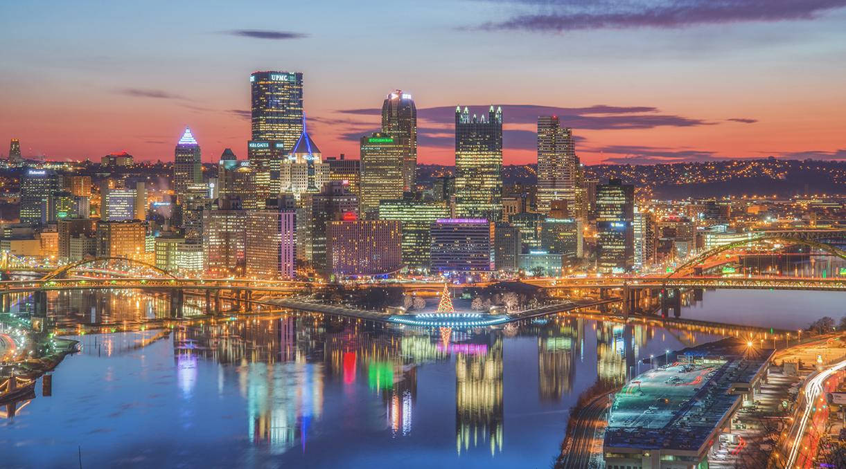 Colorful Pittsburgh Cityscape Picture