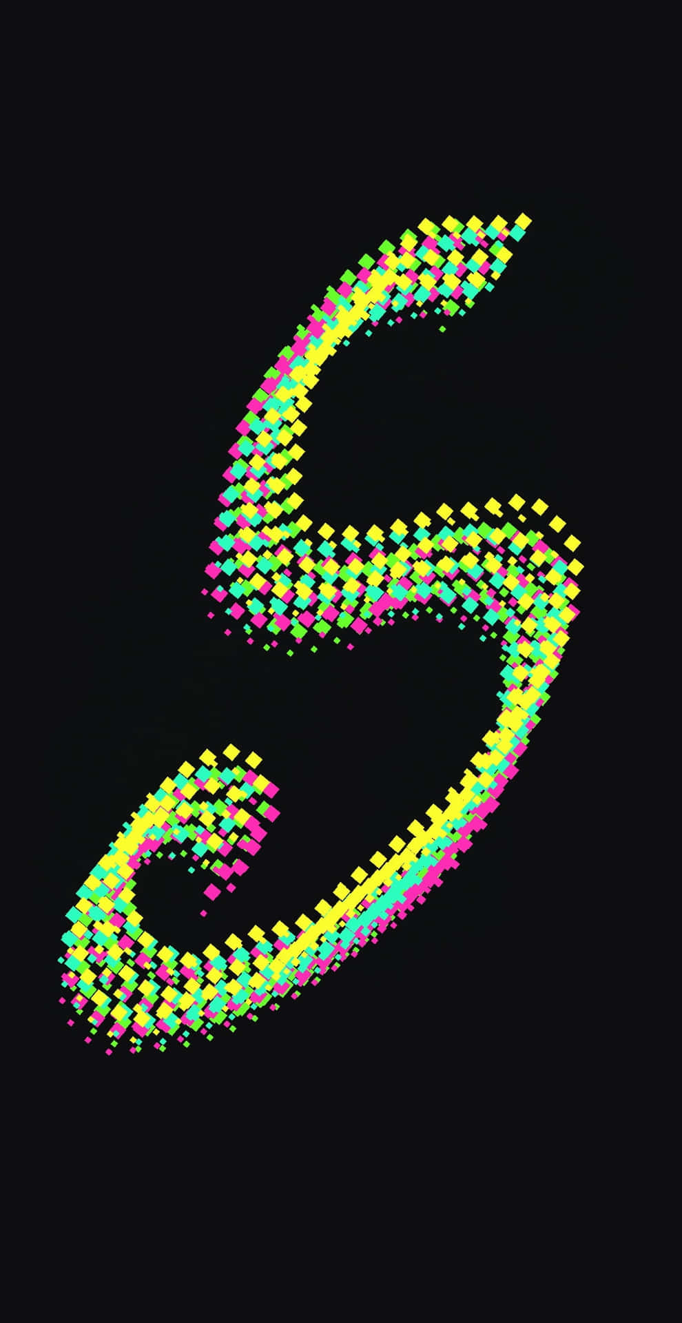 Colorful Pixel Art Letter S Wallpaper