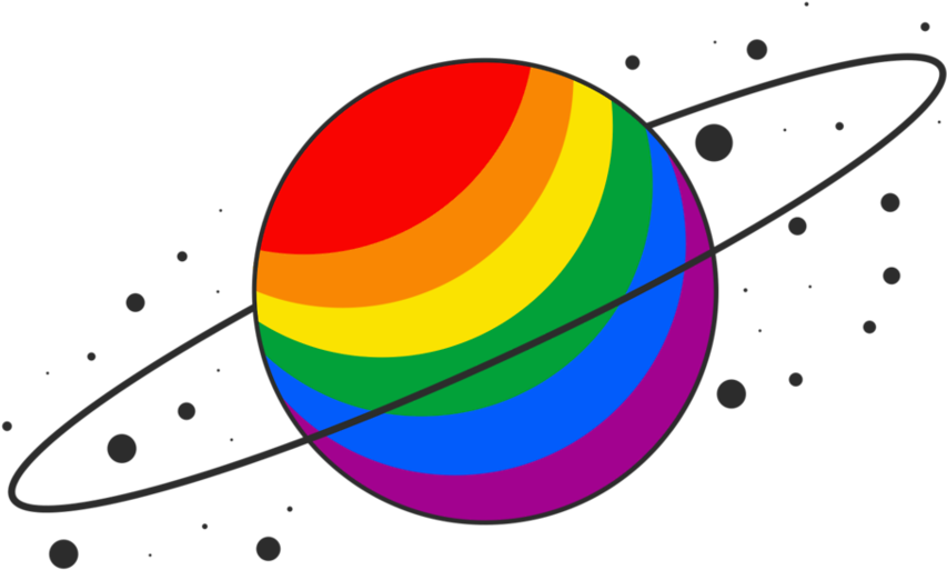 Colorful Planet Space Illustration PNG