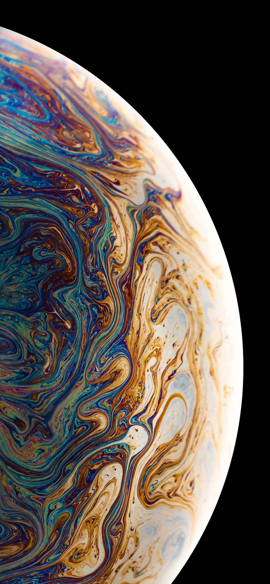 Colorful Planet Swirls Ios 11 Wallpaper