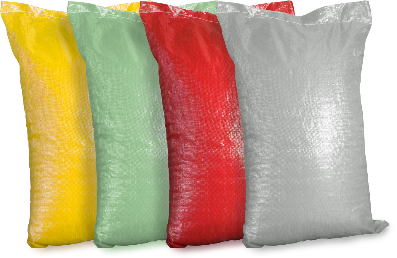 Colorful Plastic Bags Standing PNG