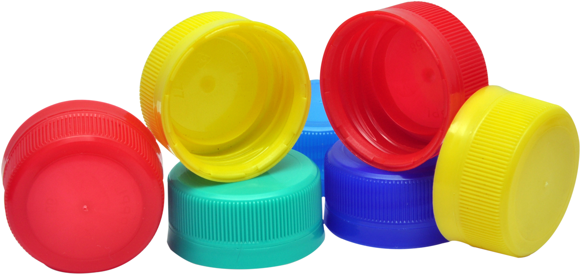 Colorful Plastic Bottle Caps PNG