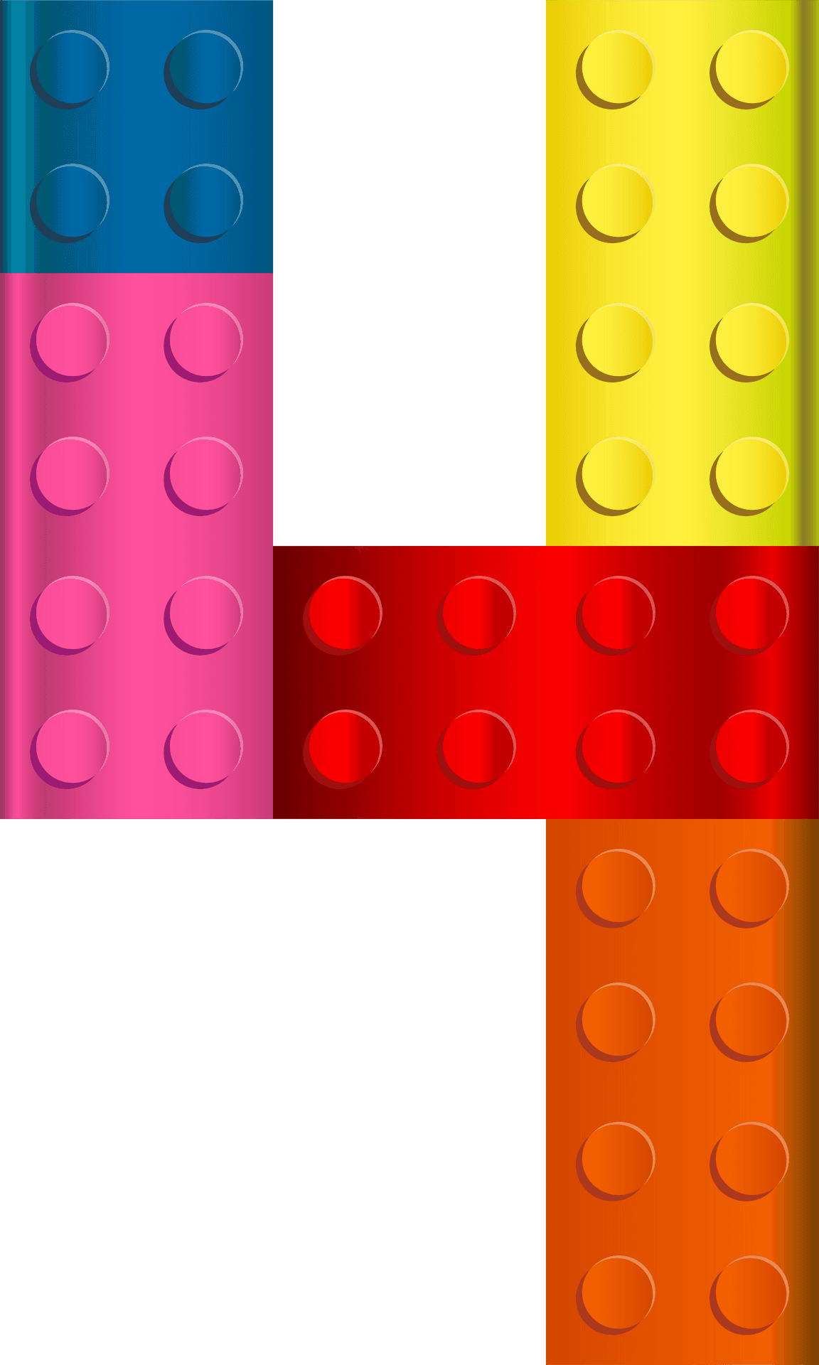 Colorful Plastic Bricks Pattern PNG