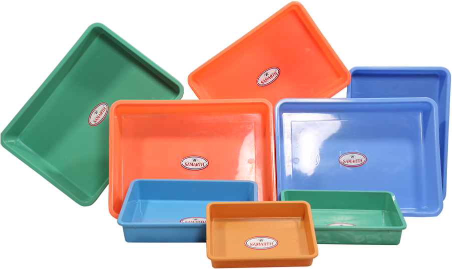 Colorful Plastic Buckets Collection PNG