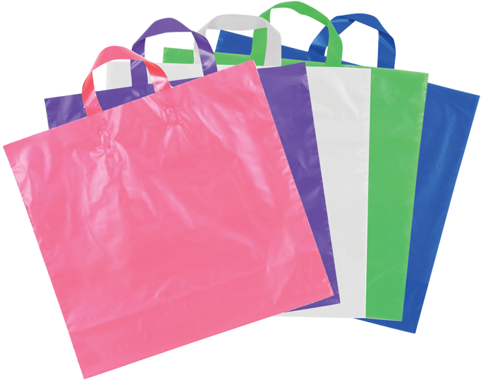 Colorful Plastic Shopping Bags PNG