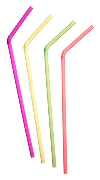 Colorful Plastic Straws PNG