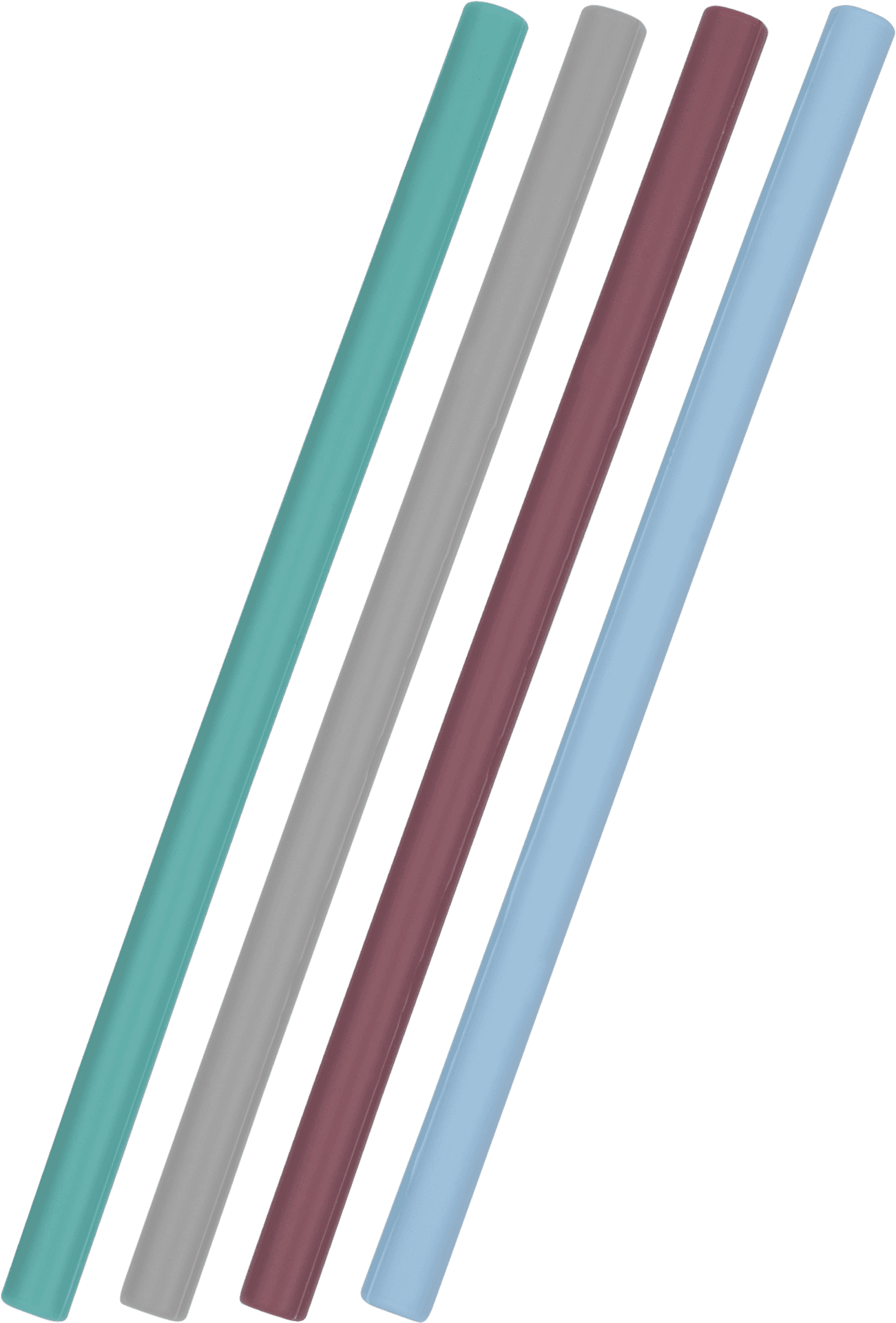 Colorful Plastic Straws Set PNG