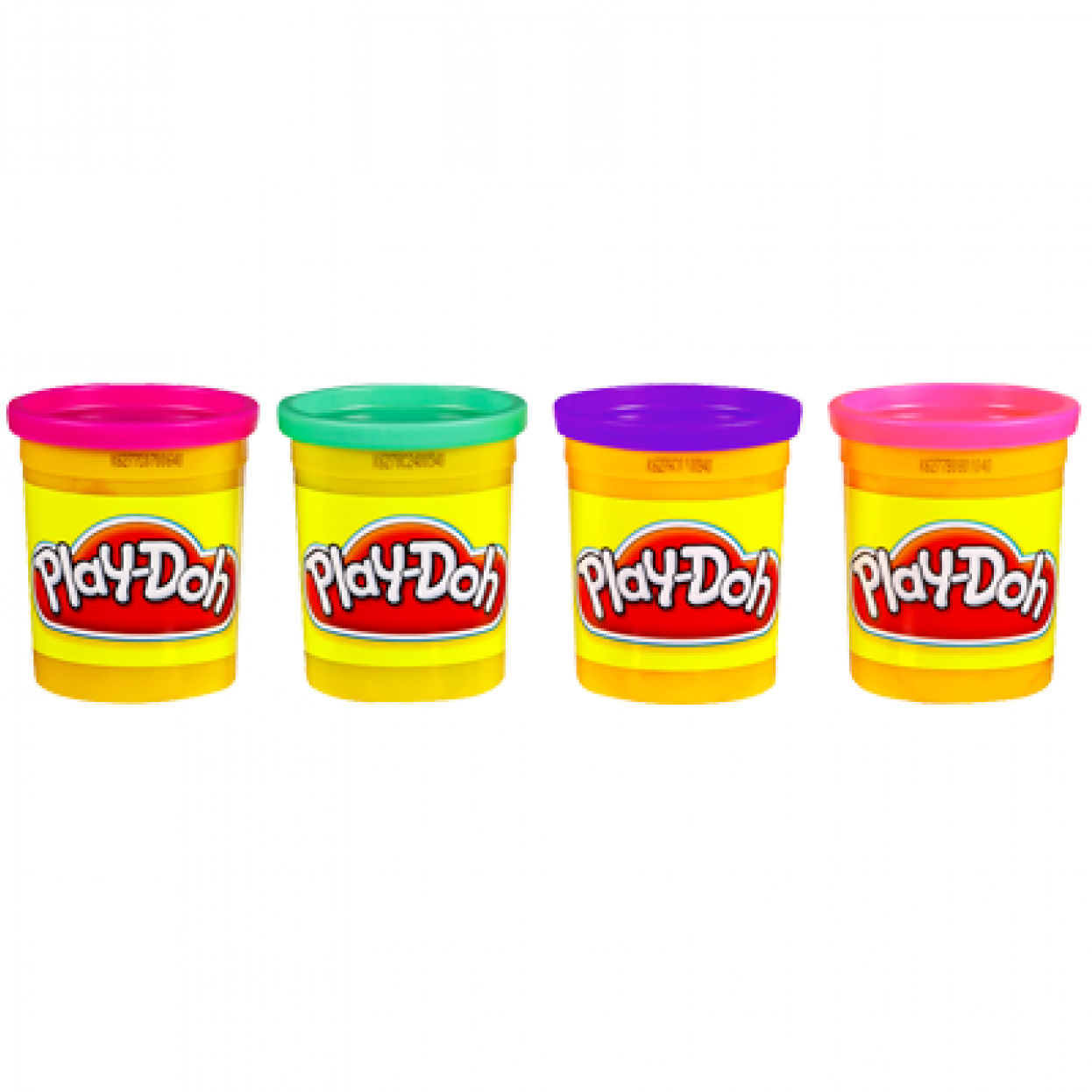 Colorful Play Doh Containers PNG