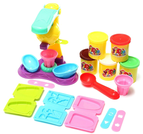 Colorful Play Dough Set PNG
