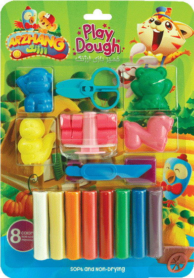 Colorful Play Dough Set PNG