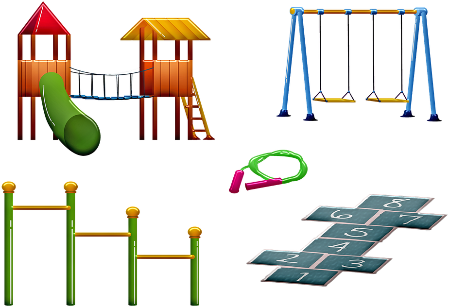 Colorful Playground Equipment PNG