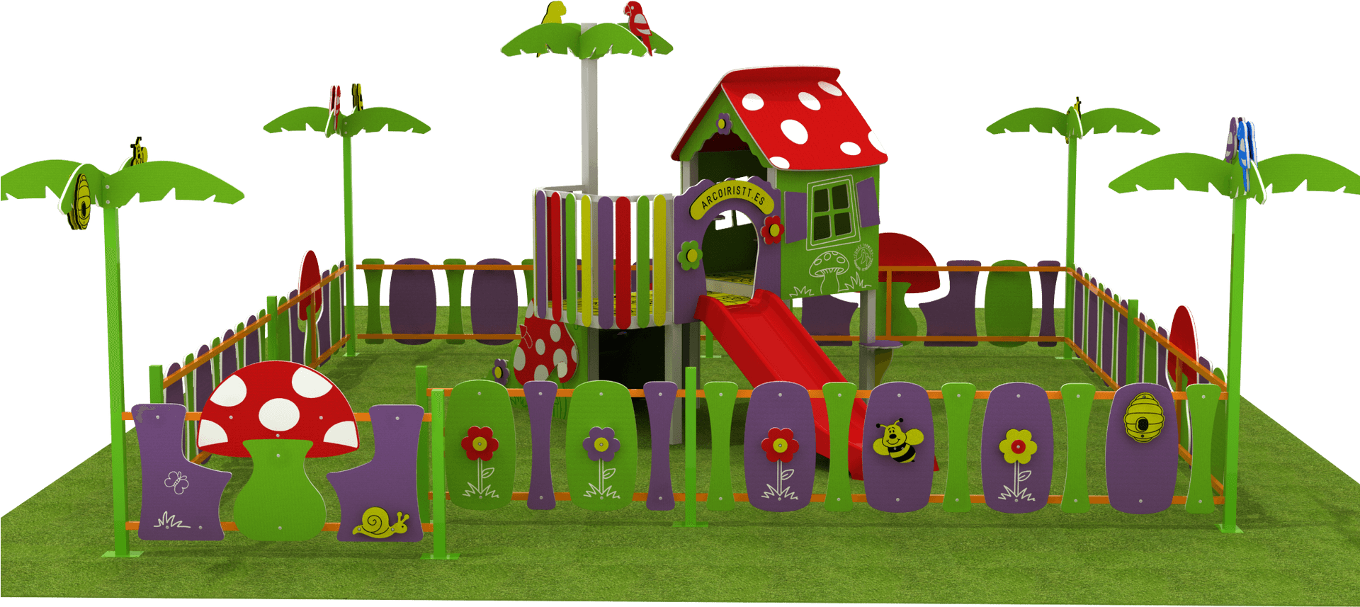 Colorful Playground Equipment PNG