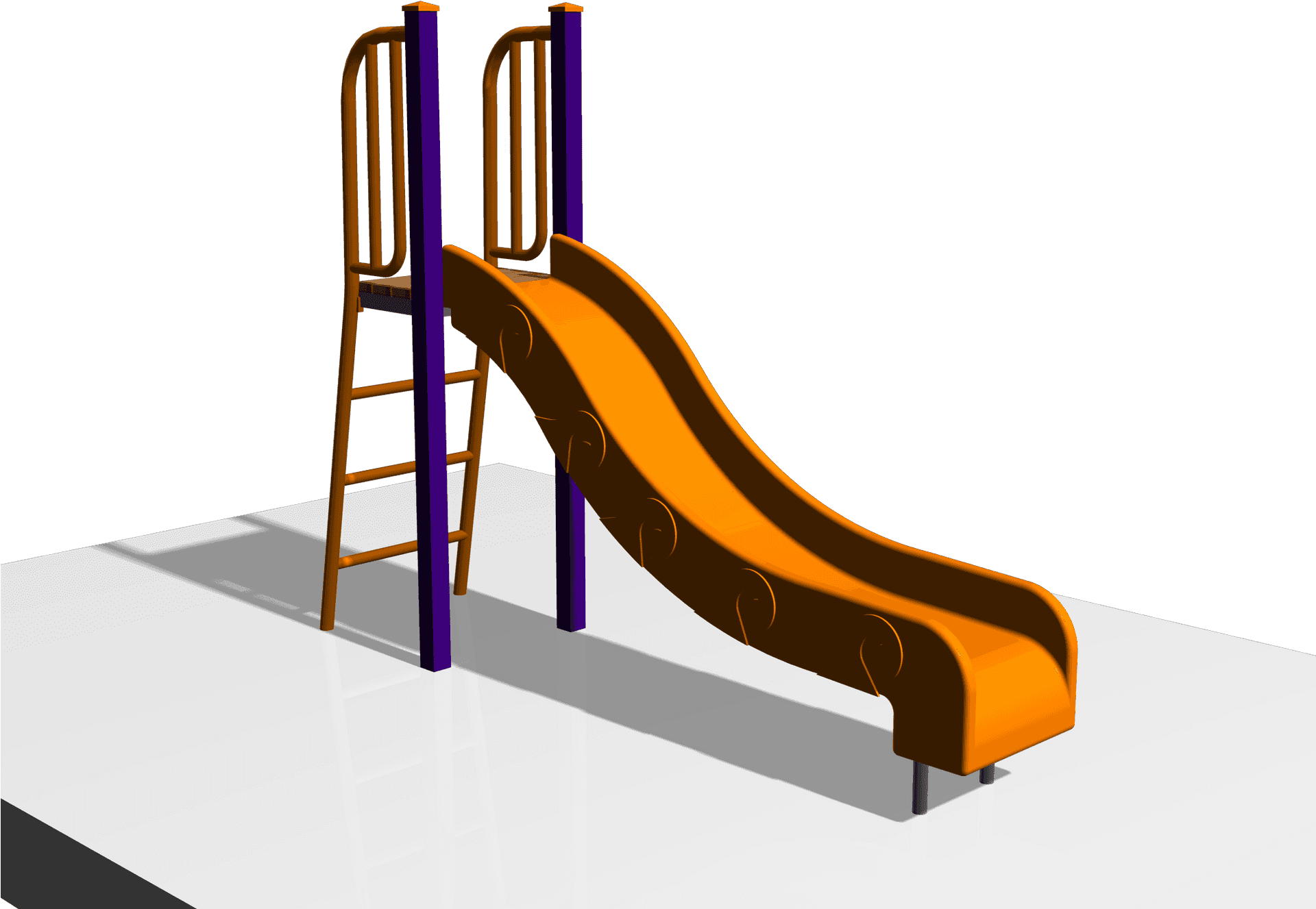 Colorful Playground Slide3 D Rendering PNG
