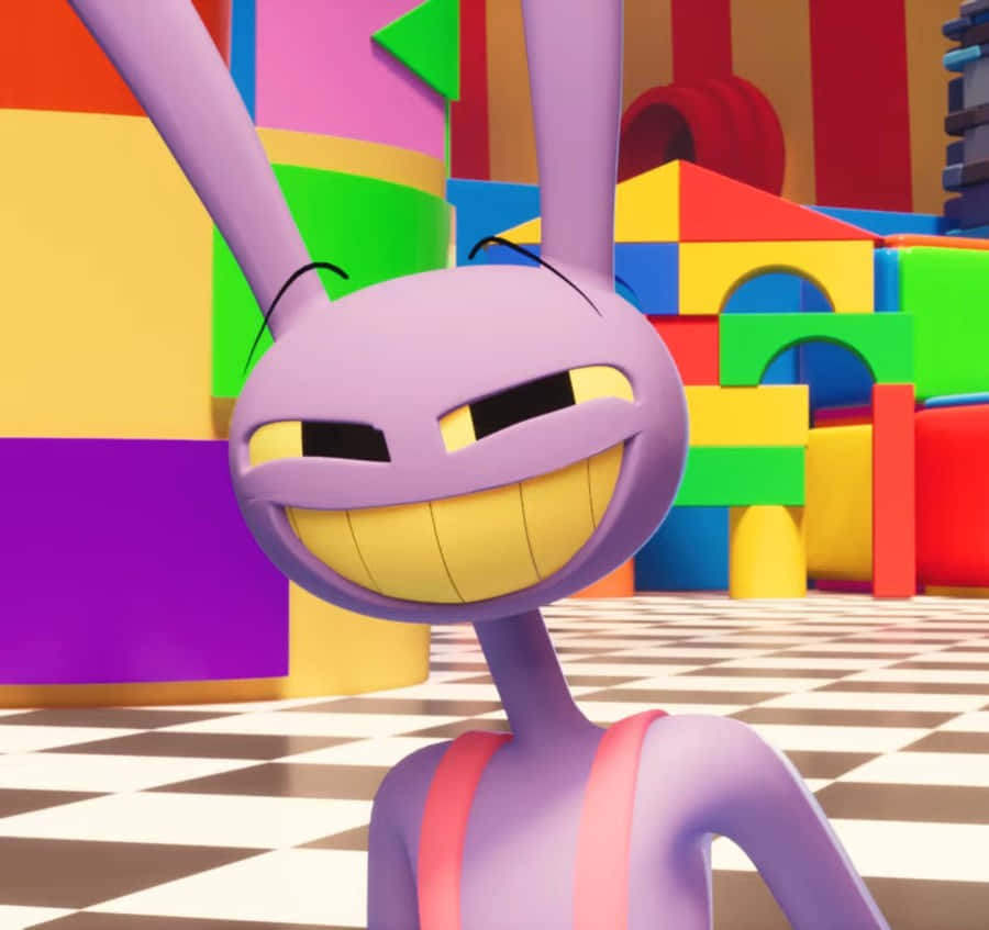 Colorful Playroom Animated Character Smiling Wallpaper