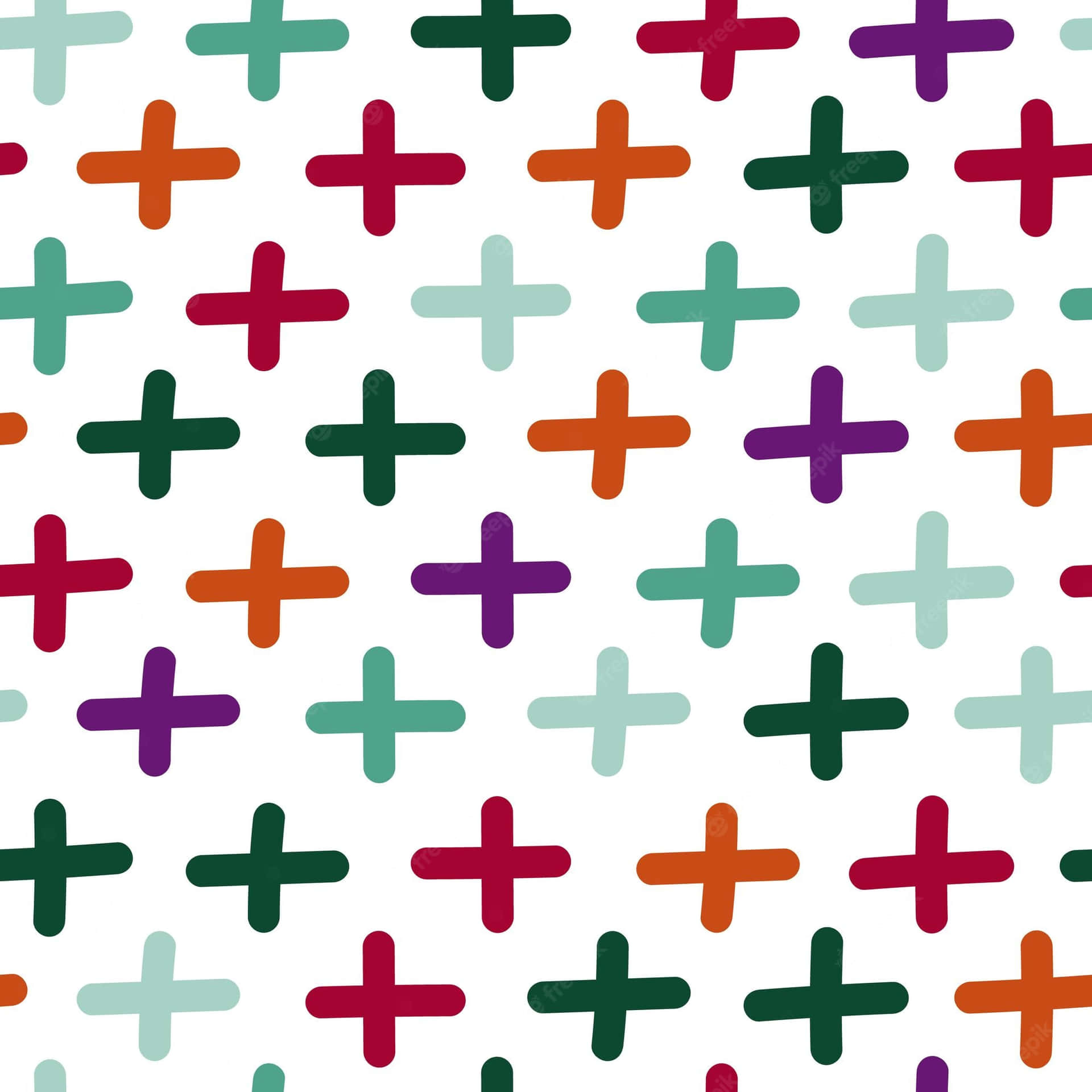Colorful Plus Pattern Wallpaper