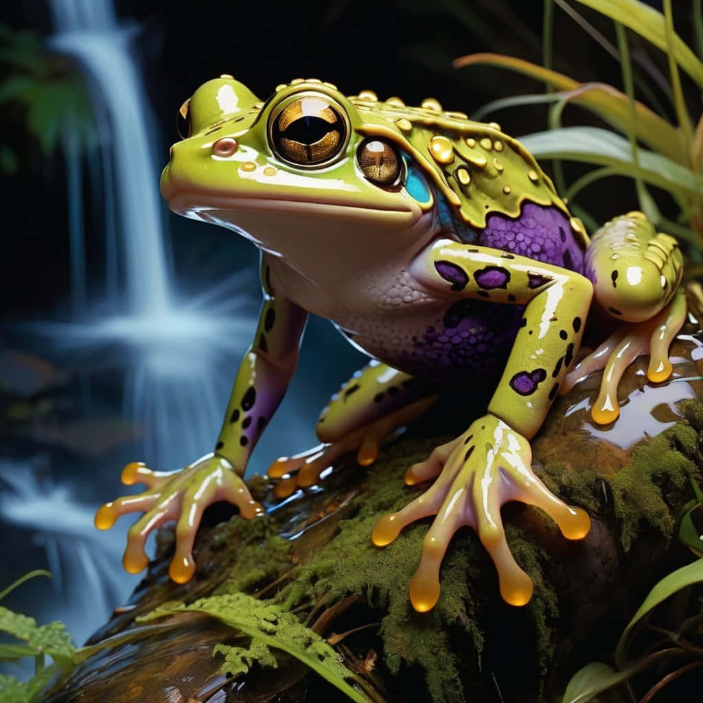 Colorful Poison Frog Illustration Wallpaper