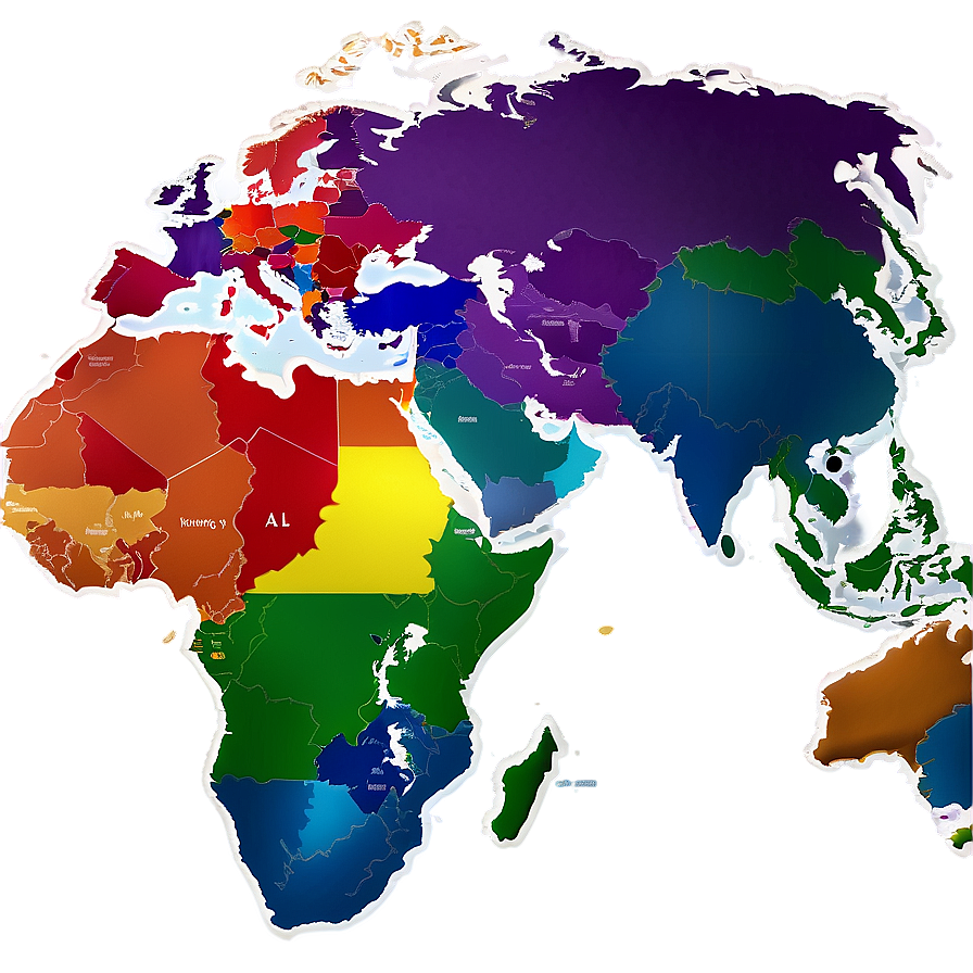 Colorful Political World Map Png Ppi PNG