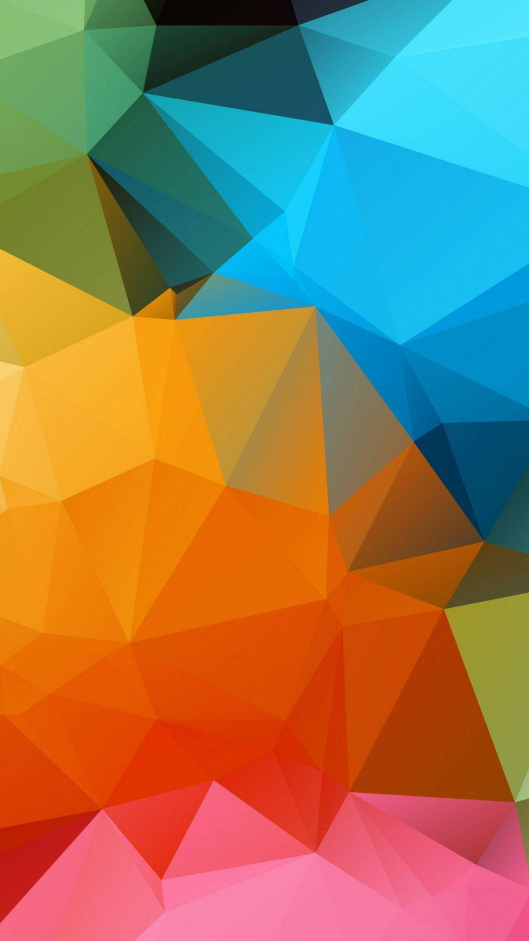 Colorful Polygons Original iPhone 4 Wallpaper