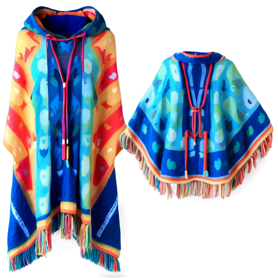 Colorful Poncho Pattern Png 06272024 PNG