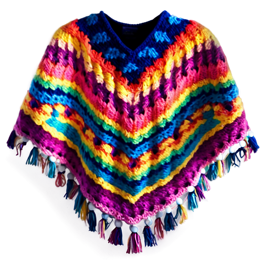 Colorful Poncho Pattern Png 06272024 PNG