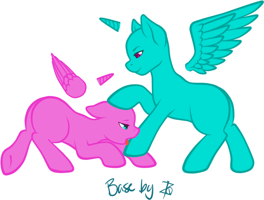 Colorful Pony Friends Base Art PNG