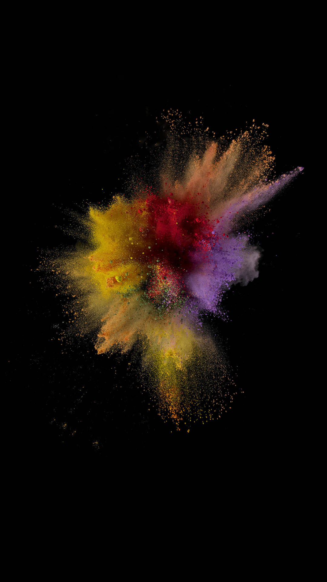 Bunterfarbpulver-explosions-hintergrund Für Das Iphone 8 Live. Wallpaper
