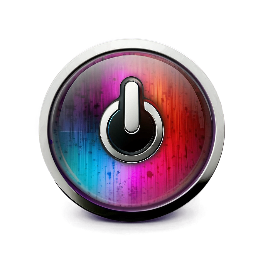 Colorful Power Button Png Fno24 PNG