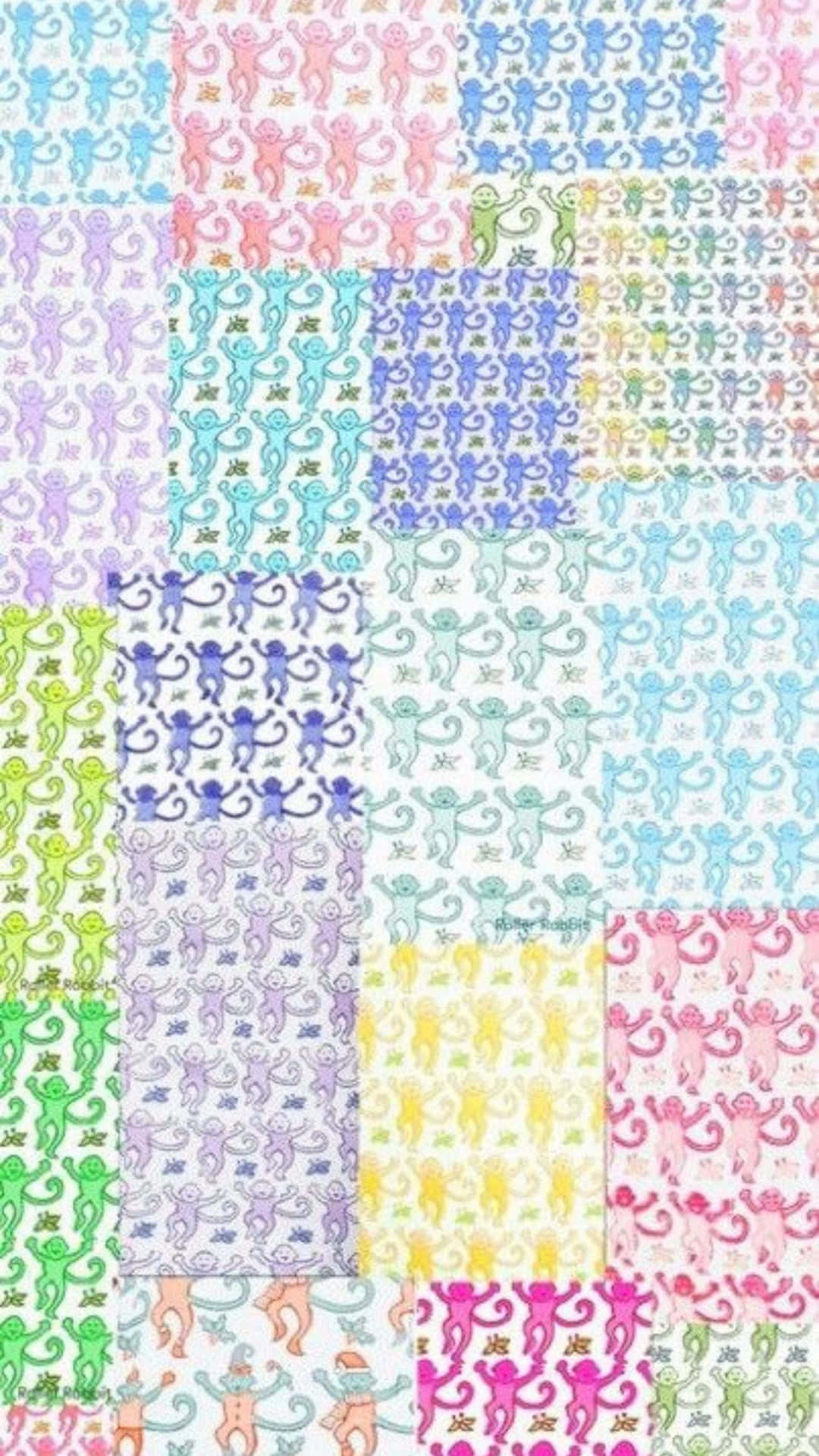 Colorful Preppy Roller Rabbit Patterns Wallpaper