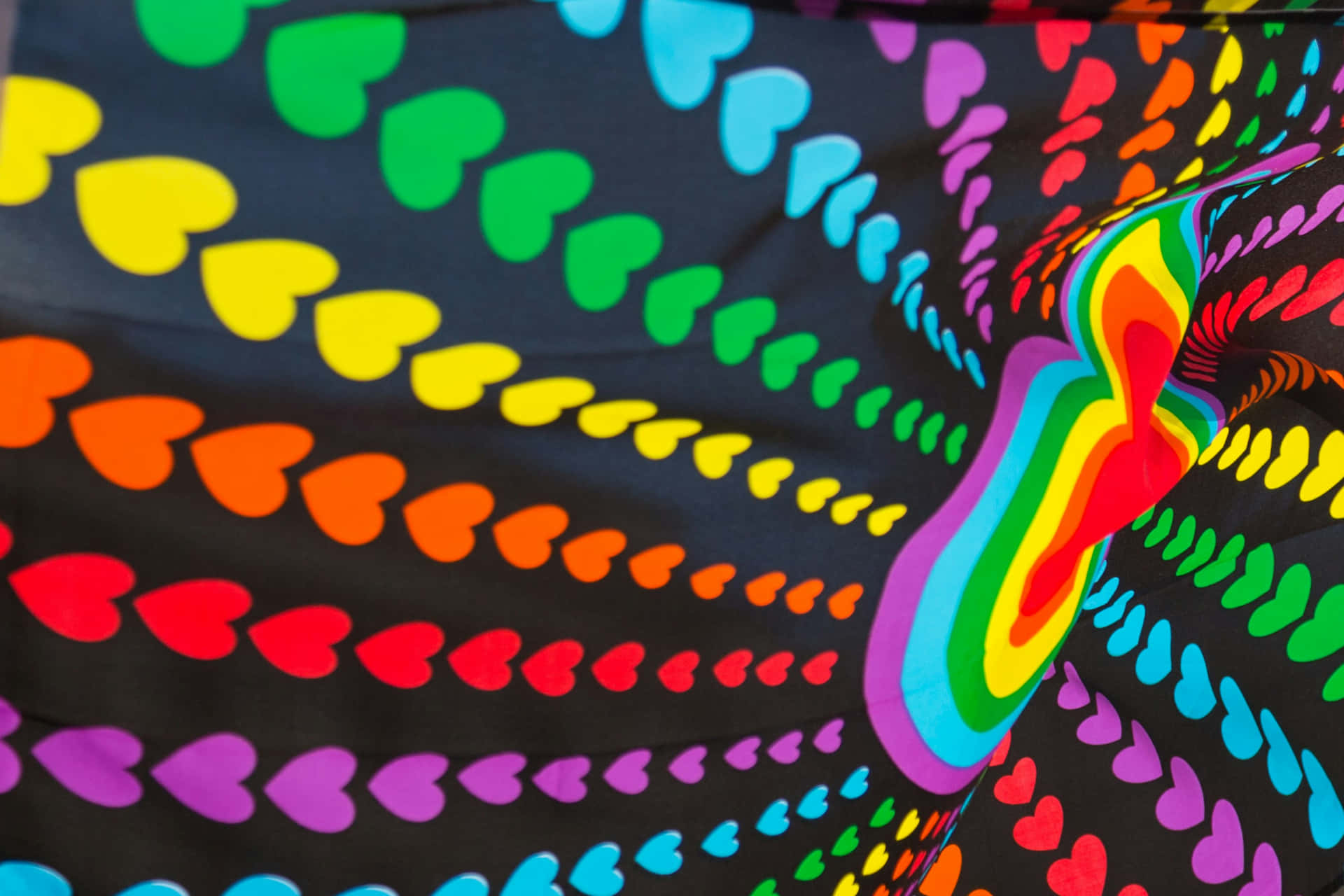 Colorful Pride Heart Pattern Wallpaper