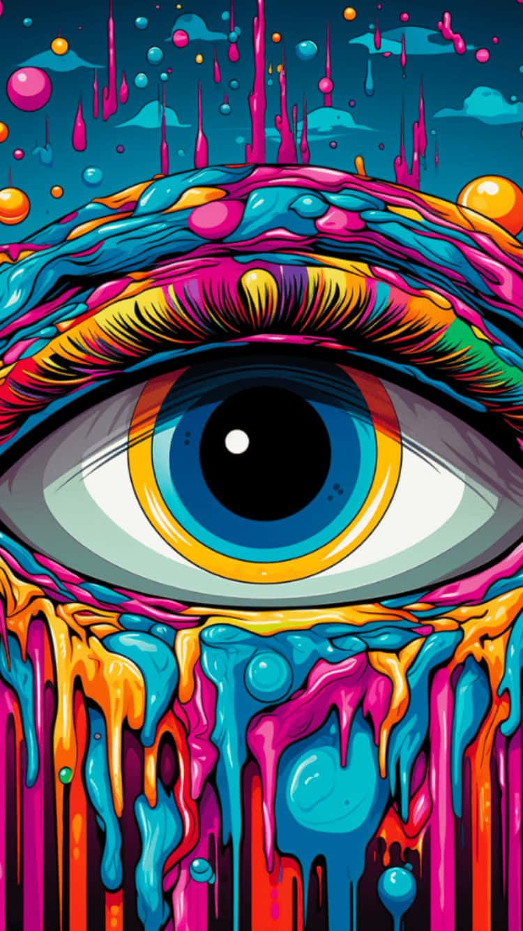 Colorful Psychedelic Eye_ Trippy Artwork Wallpaper
