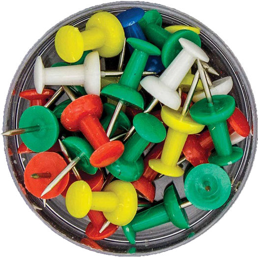 Colorful Push Pins Collection PNG