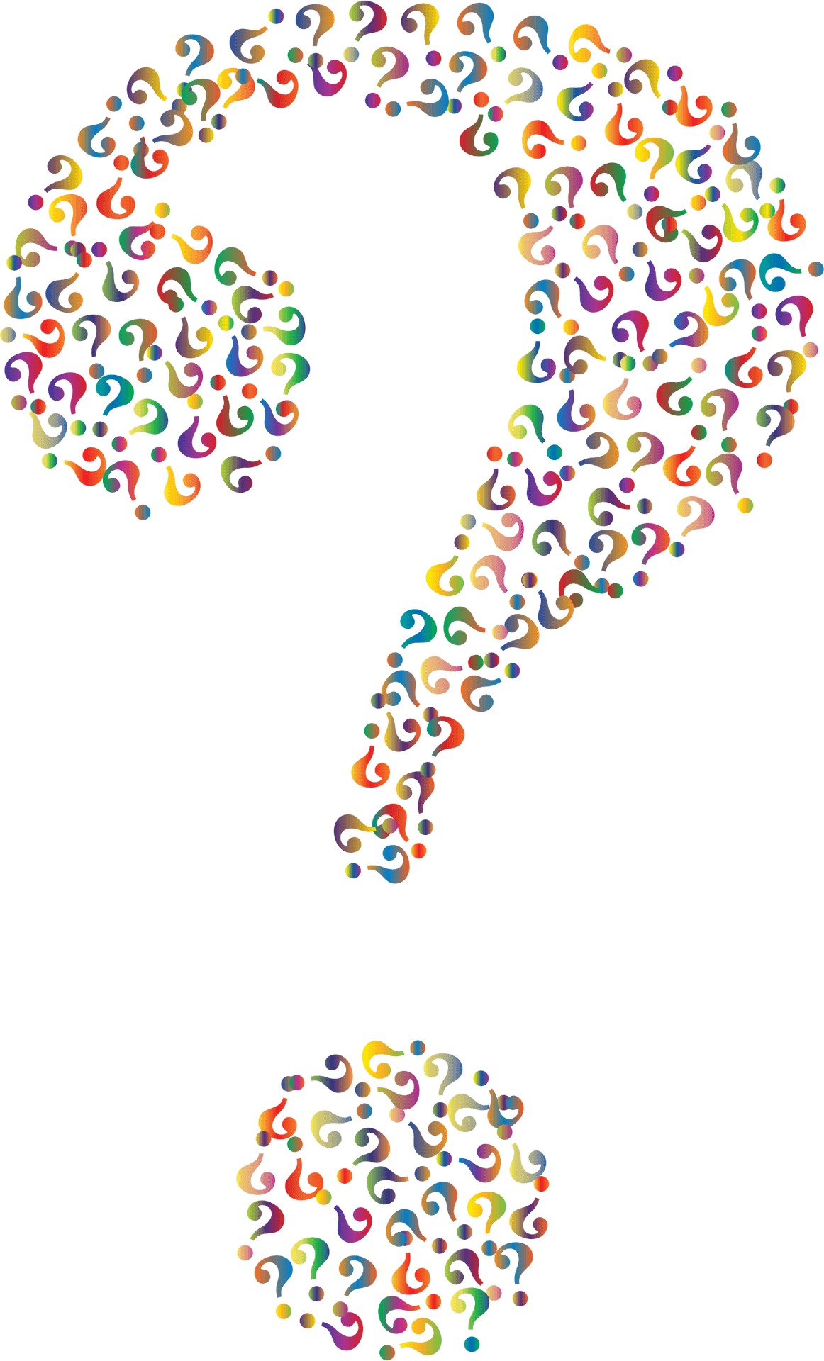 Colorful Question Mark Composition PNG