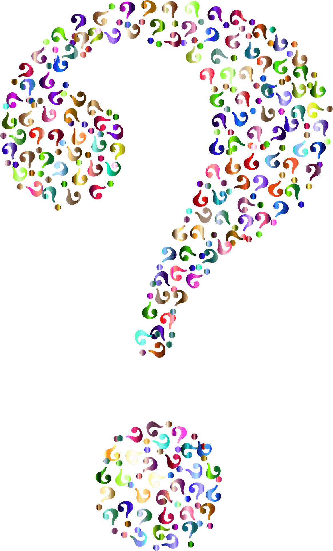 Colorful Question Mark Interrogation PNG