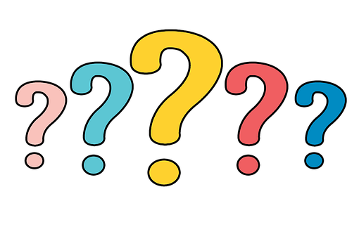 Colorful Question Marks Background PNG