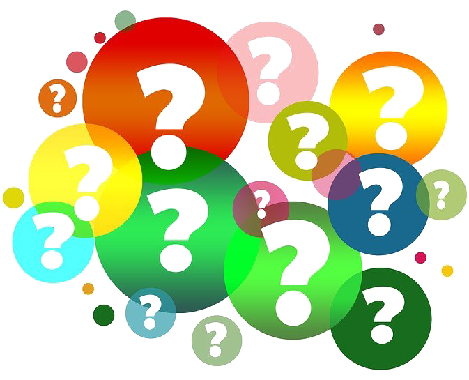 Colorful Question Marks Background PNG
