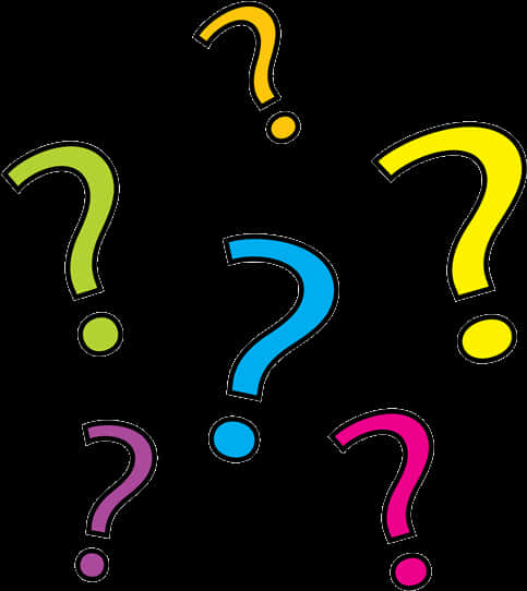 Colorful Question Marks Clipart PNG