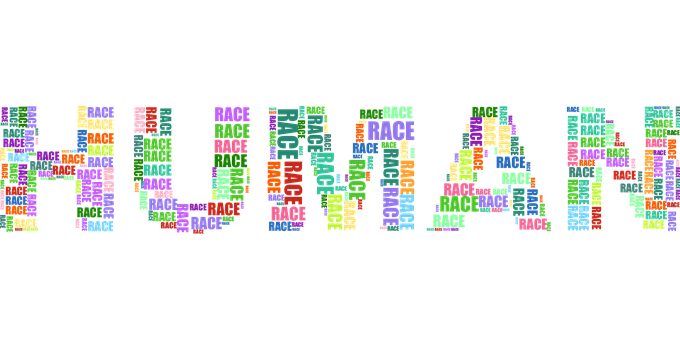 Colorful Race Word Clouds PNG