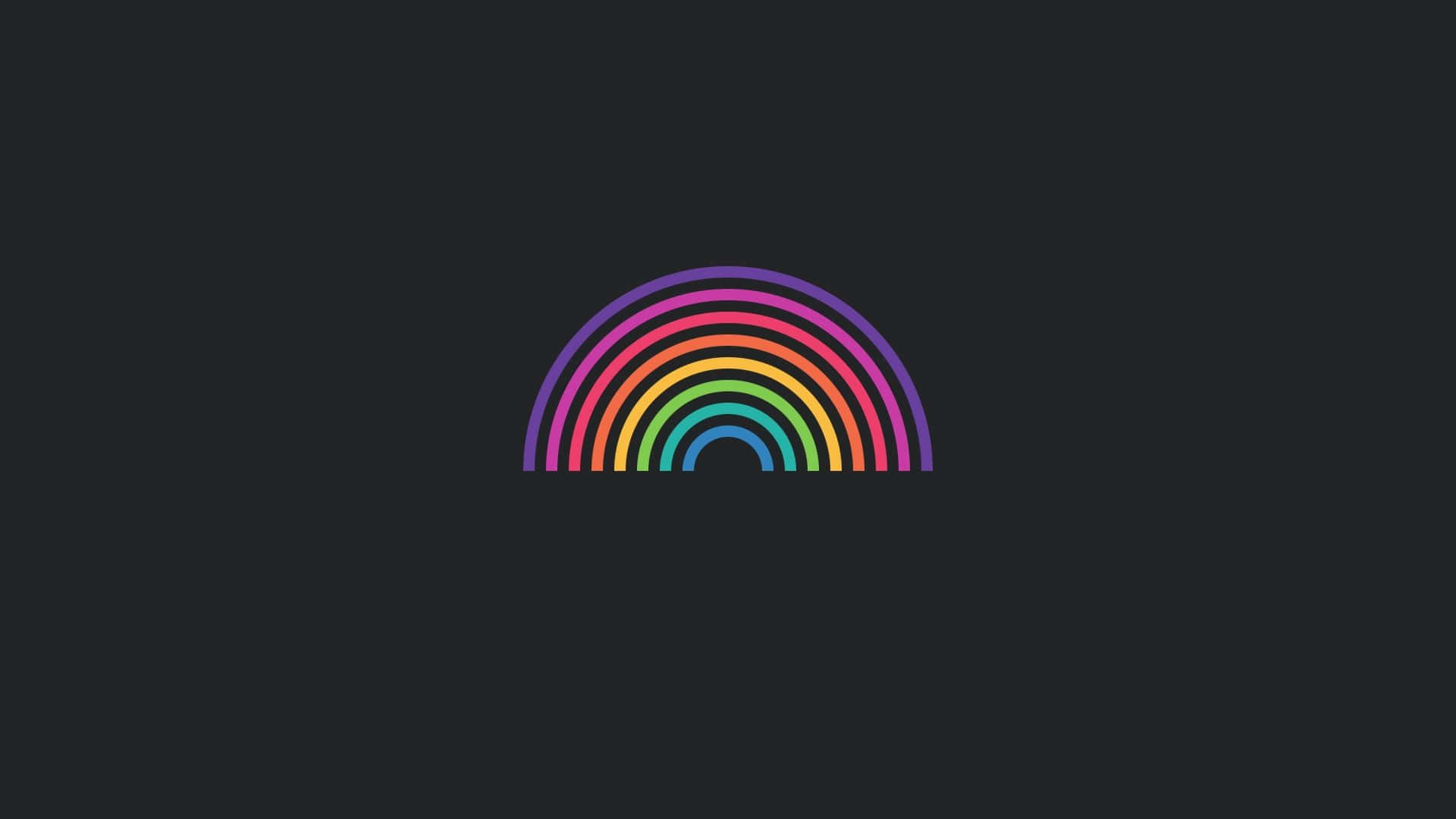 Colorful Rainbow Arc Dark Background Wallpaper
