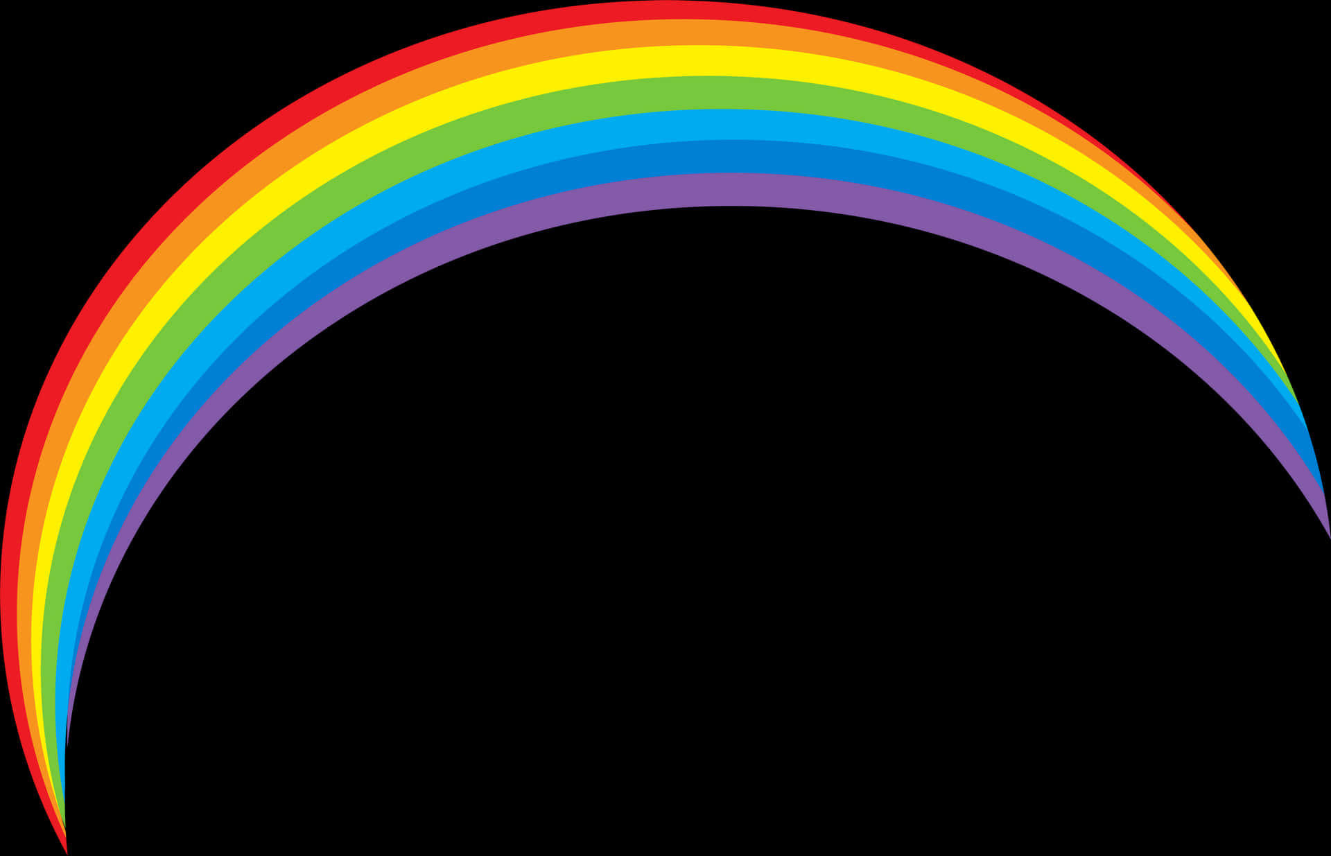 Colorful Rainbow Arc Graphic PNG