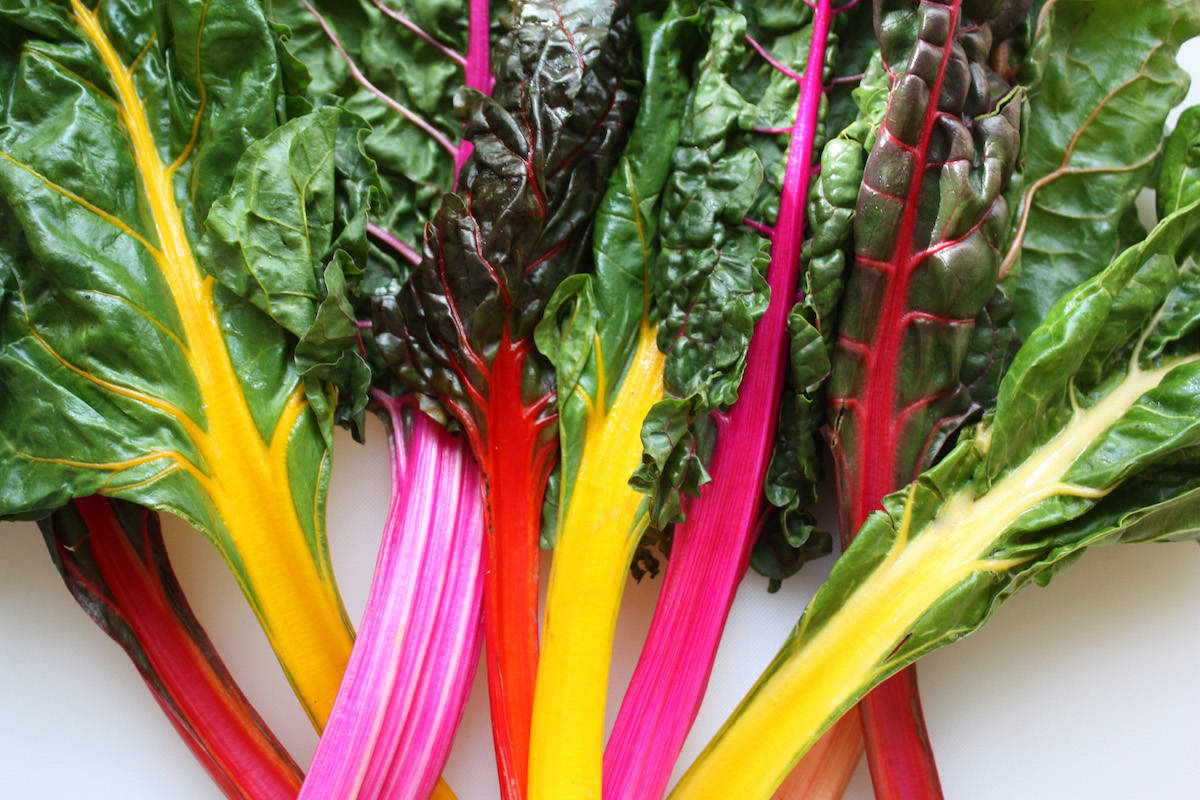Colorful Rainbow Swiss Chard Vegetables Wallpaper
