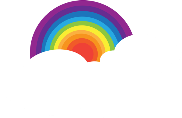 Colorful Rainbowand Clouds PNG