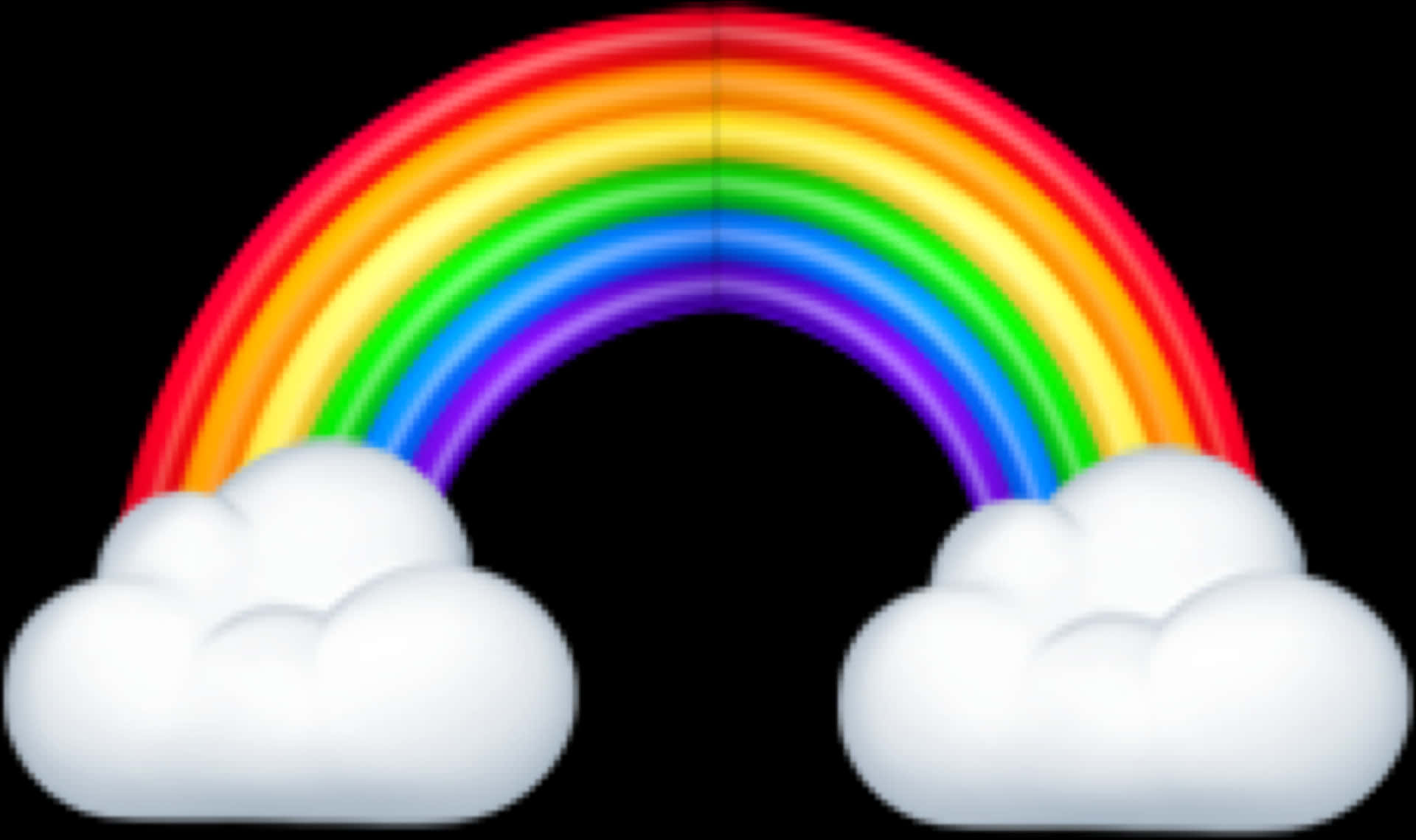 Colorful Rainbowand Clouds PNG