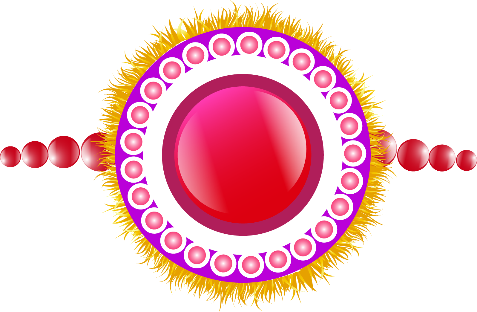 Colorful Rakhi Design PNG